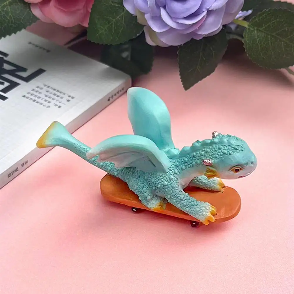 

Dragon Statue Solid Burr-free Skateboard Dinosaur Toy Table Desk Decoration Lightweight Dragon Figure Home Supplies
