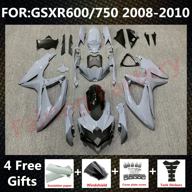 

Новый комплект обтекателей для мотоцикла ABS Подходит для GSXR600 750 08 09 10 GSXR 600 GSX-R750 K8 2008 2009 2010 комплект обтекателей серый черный