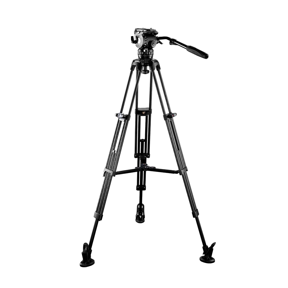 

E-IMAGE EG06C2 Carbon fiber Tripod System With Fluid Head For Camcorder Camera Stand