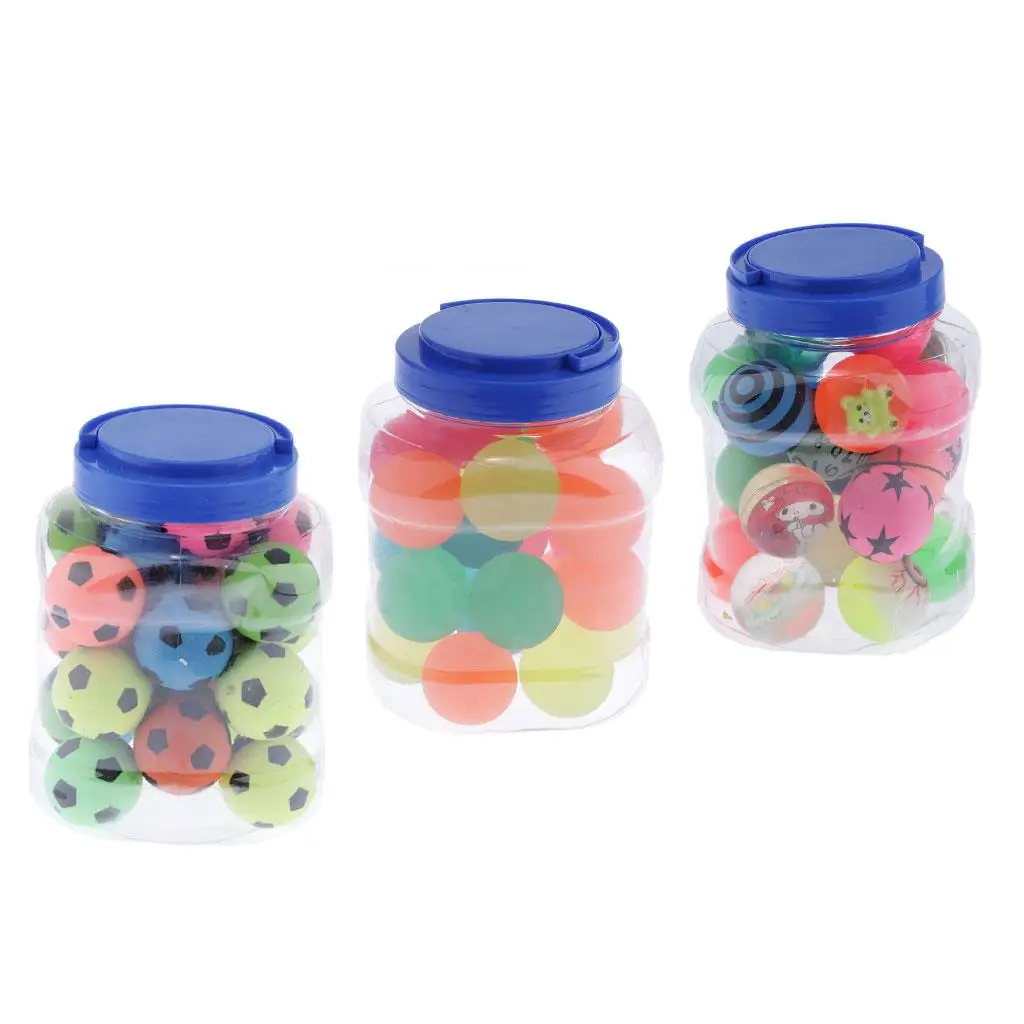 

25PCS 45mm Bouncy Balls Party Favors for Kids (Football, Frosted & Luminous, Multicolor)