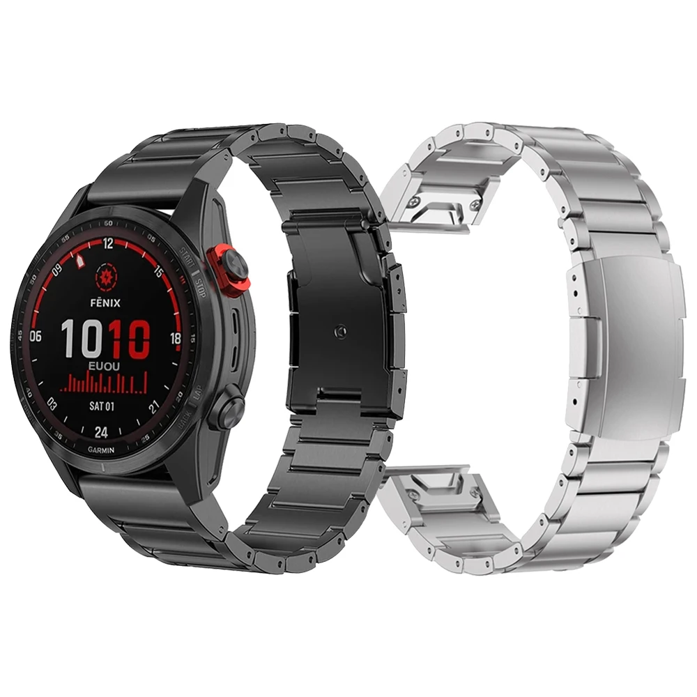 

22mm 26mm QuickFit Titanium Metal Strap For Garmin Fenix 7 7X 6 6X 5 5X Plus/Epix Gen 2/Quatix/Tactix Watch Band Wristbands