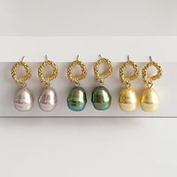 statement fashion baroque big bright pearl earrings for women 3 colors personality new brincos