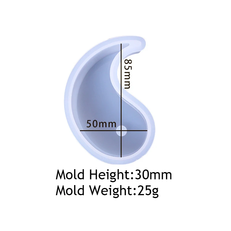 Форма в виде свечи Tai Chi Yin Yang для самостоятельной сборки силиконовая форма