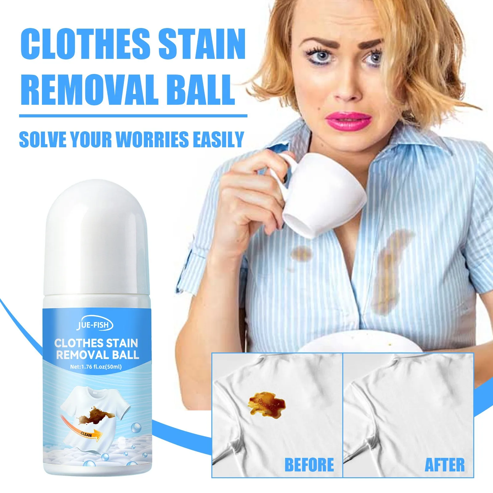 

Clothes Stain Removal Ball Detergent for removing grease stains from ball rolls