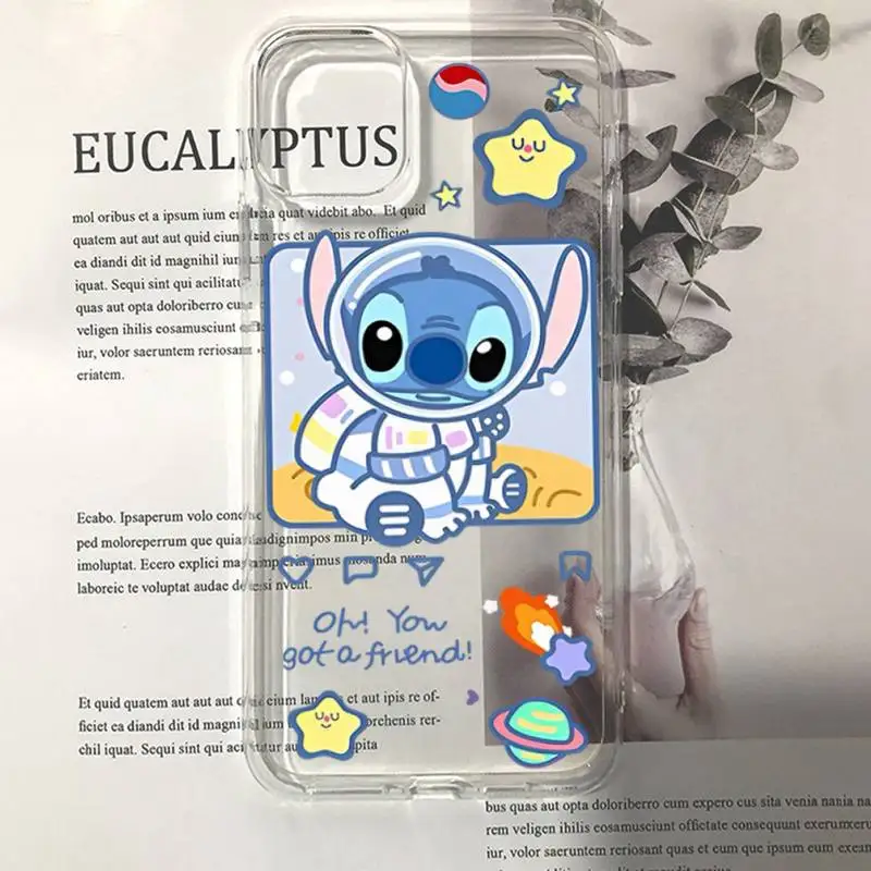 Stitch Phone Case For iPhone 11 12 13 14 Mini Pro Max XR X XS TPU Clear Case For 8 7 6 Plus SE 2020