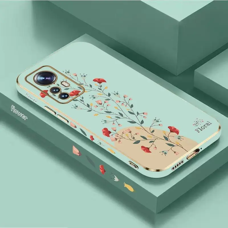 

Bright Branch Flower Luxury Plating Phone Case For Xiaomi Mi 13 12 12T 12S Ultra 11 11T Ultra 11 Lite 10 10T 9 9 13 Pro 8 Cover