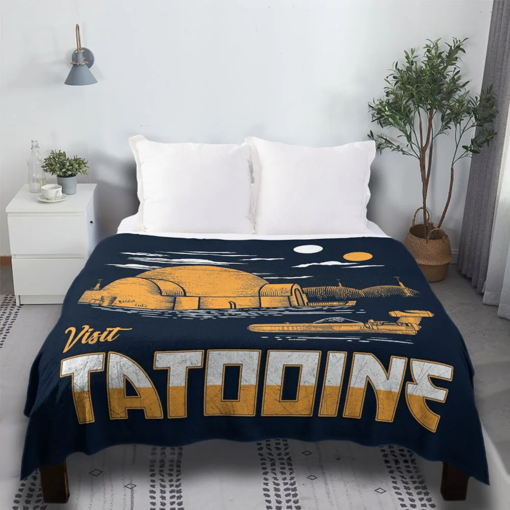 

Visit Tatooine Bed Boho Warm Flannel Polyester Summer Softest Throw Blanket