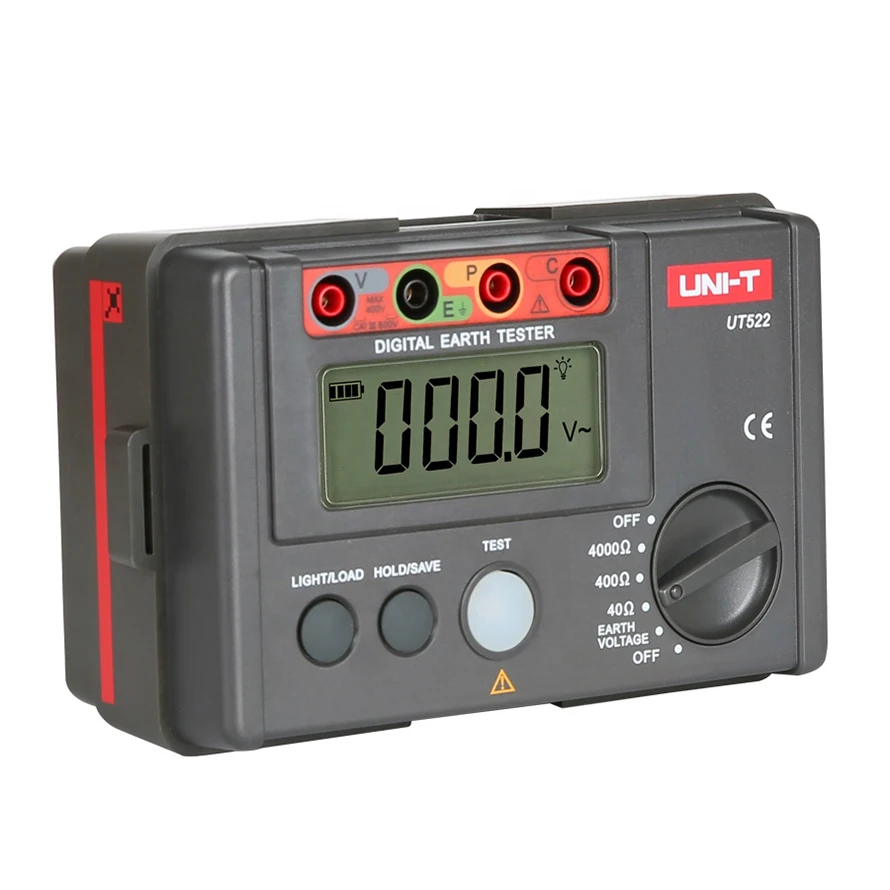 

UNI-T UT522 Digital Ground Resistance Tester Megohmmeter Meter Ground Insulation Ohmmeter Voltmeter with Backlight LCD