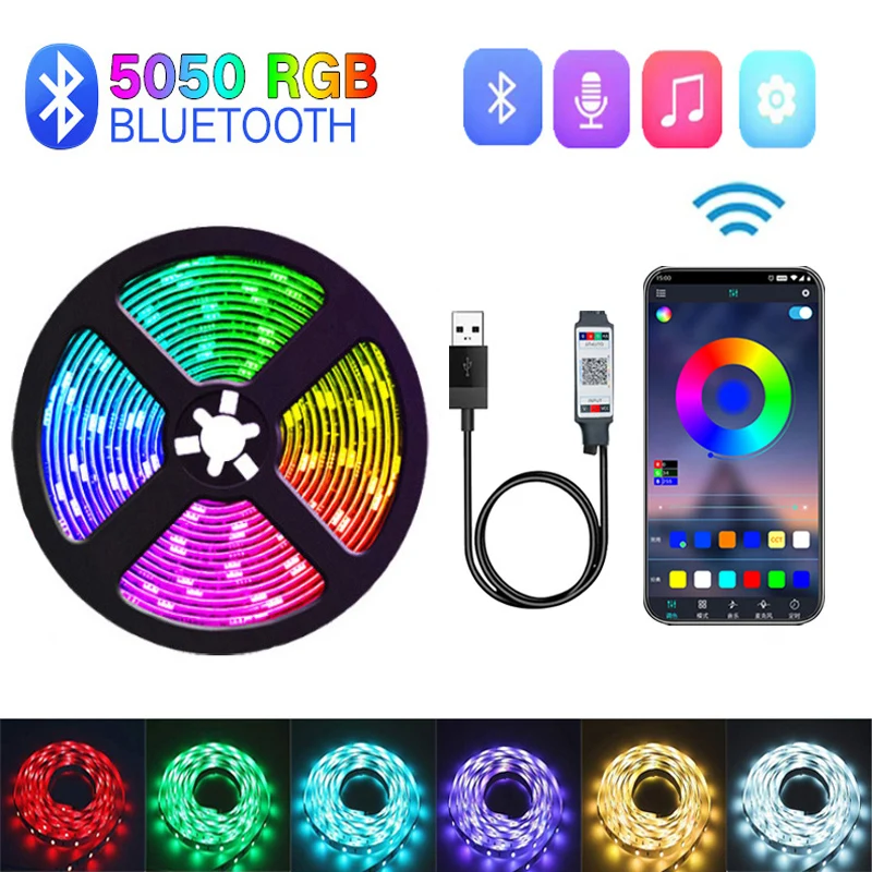

Гибкая светодиодная лента, 5 В, USB, RGB 5050, 0,5-20 м