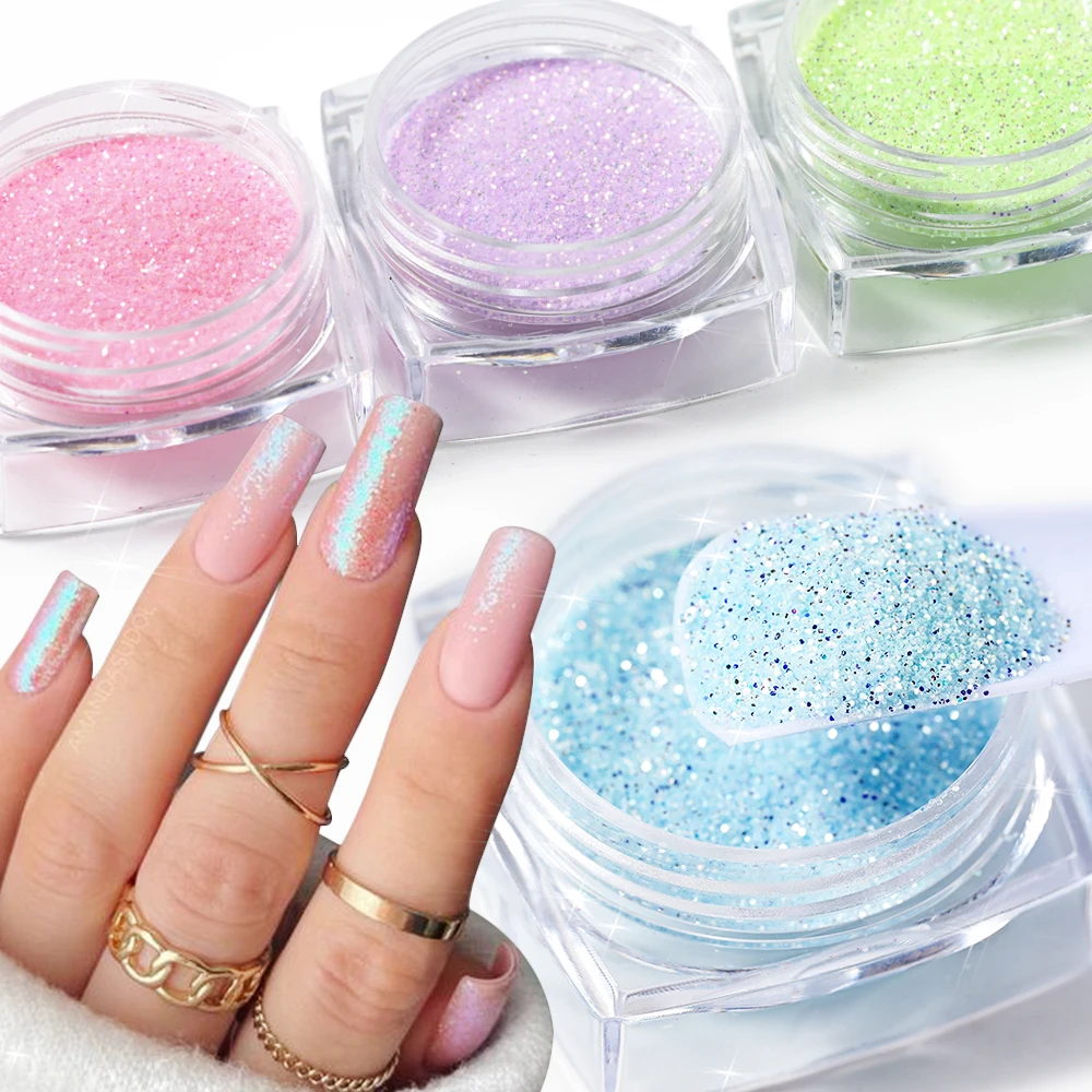 

1 Box Nail Shining Powder Glitter Nail Flakes Nail Art Decorations Holographics Laser Auroras Nails Solid Mirror Nail Glitter