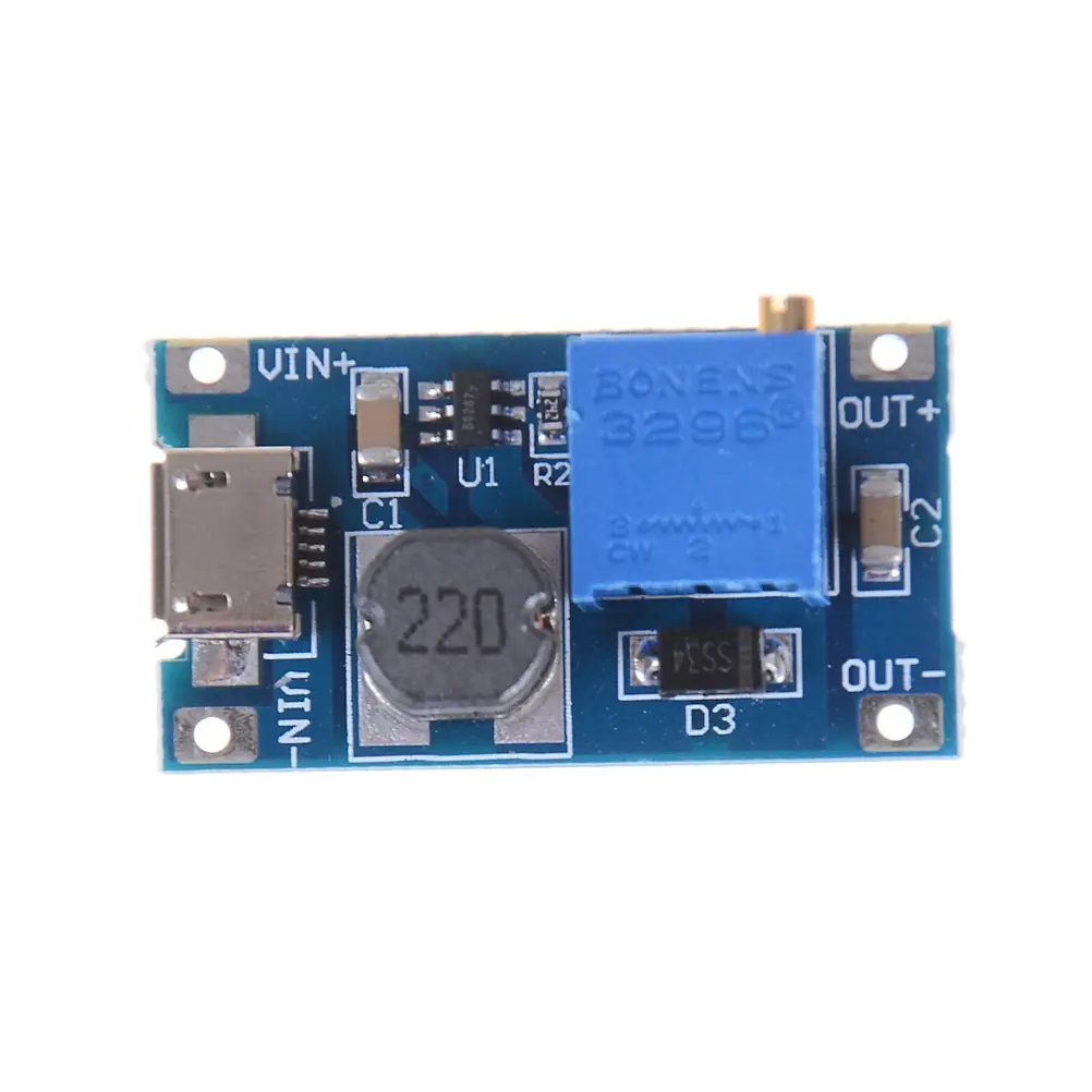 

HUXUAN MT3608 DC-DC Step Up усилитель конвертера модуль питания повышающая плата Максимальная выходная мощность 28 в 2 А