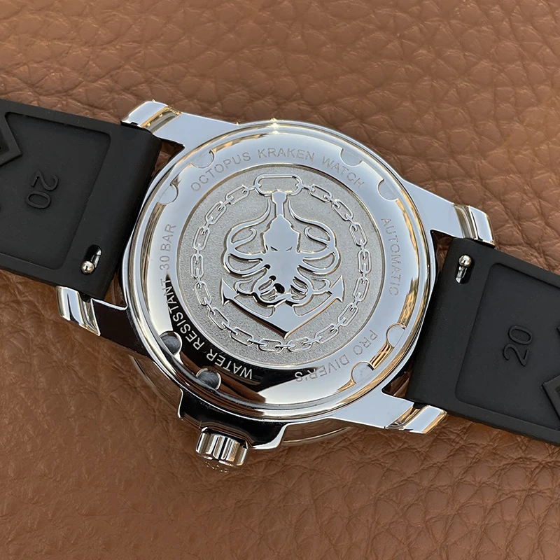 Octopus Kraken Часы мужские водонепроницаемые с сапфировым стеклом 40 мм 300 м