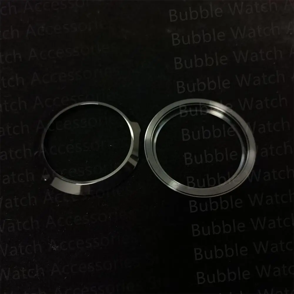 41mm Mod Black Stainless Steel Pilot Bezel Fit For SKX6105/Samsung Galaxy Watch 3 Case Replace Parts