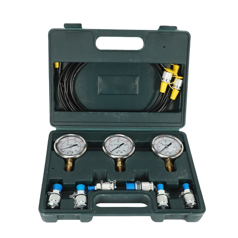 HOT Hydraulic Pressure Guage Excavator Hydraulic Pressure Test Kit With Testing Hose Coupling And Gauge Tools