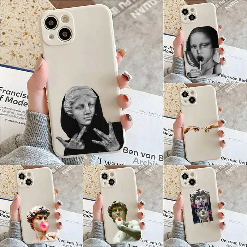 

Art Aesthetic David Mona Lisa Angel Phone Case For Iphone 7 8 Plus X Xr Xs 11 12 13 Se2020 Mini Mobile Iphones 14 Pro Max Case
