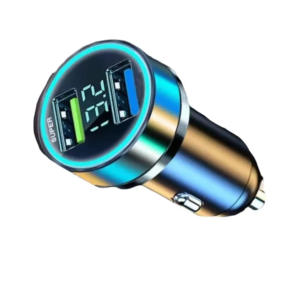 Автомобильное зарядное устройство с цифровым дисплеем 120/240 Вт