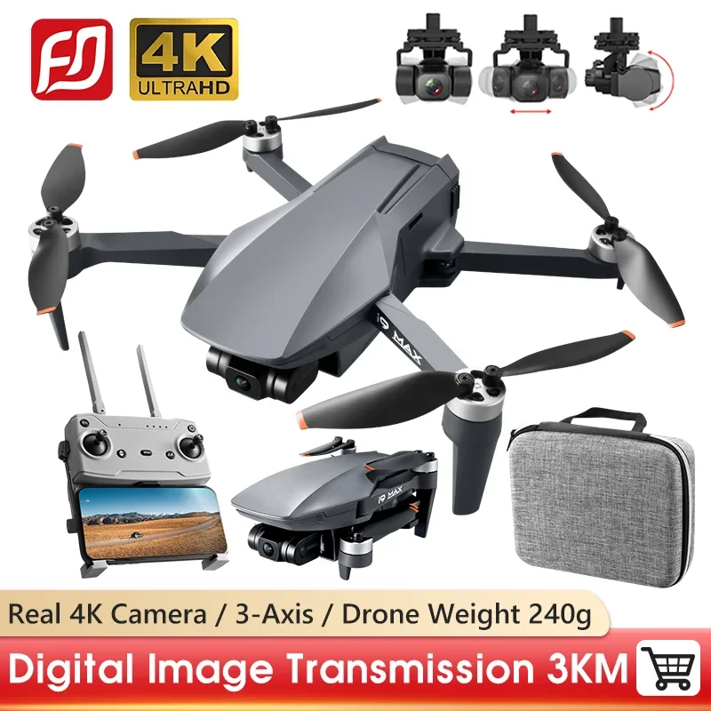 

I9 MAX GPS Positioning 3KM Fly Brushless RC Quadcopter VS FAITH MINI Drone 3-Axis Gimbal 4K HD Camera Dron
