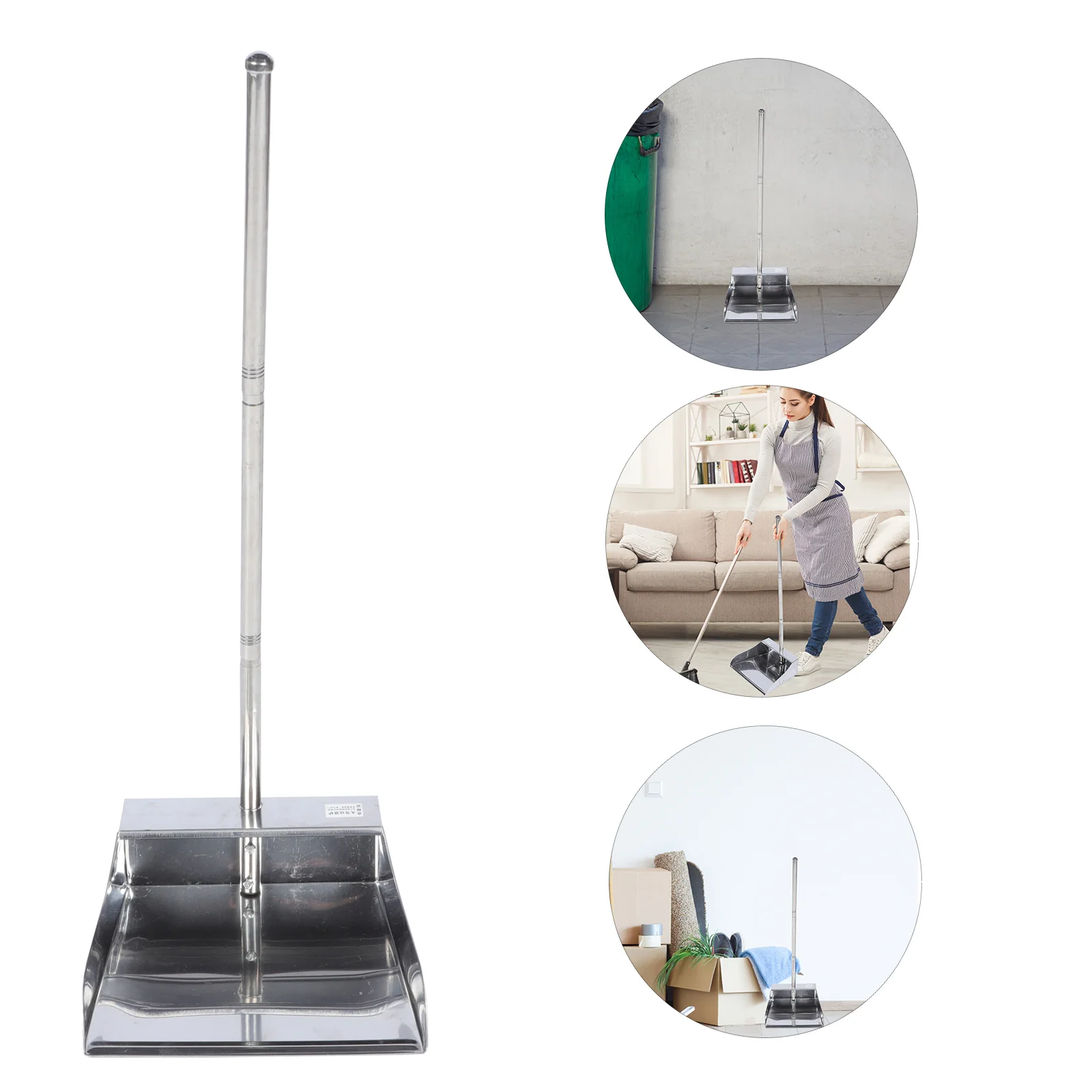 

Corner Cleaning Brush Cleaning Brush Scan The Disk Stand Dustpan Stainless Steel Lobby Pan Combo Kit Upright Dustpan Office