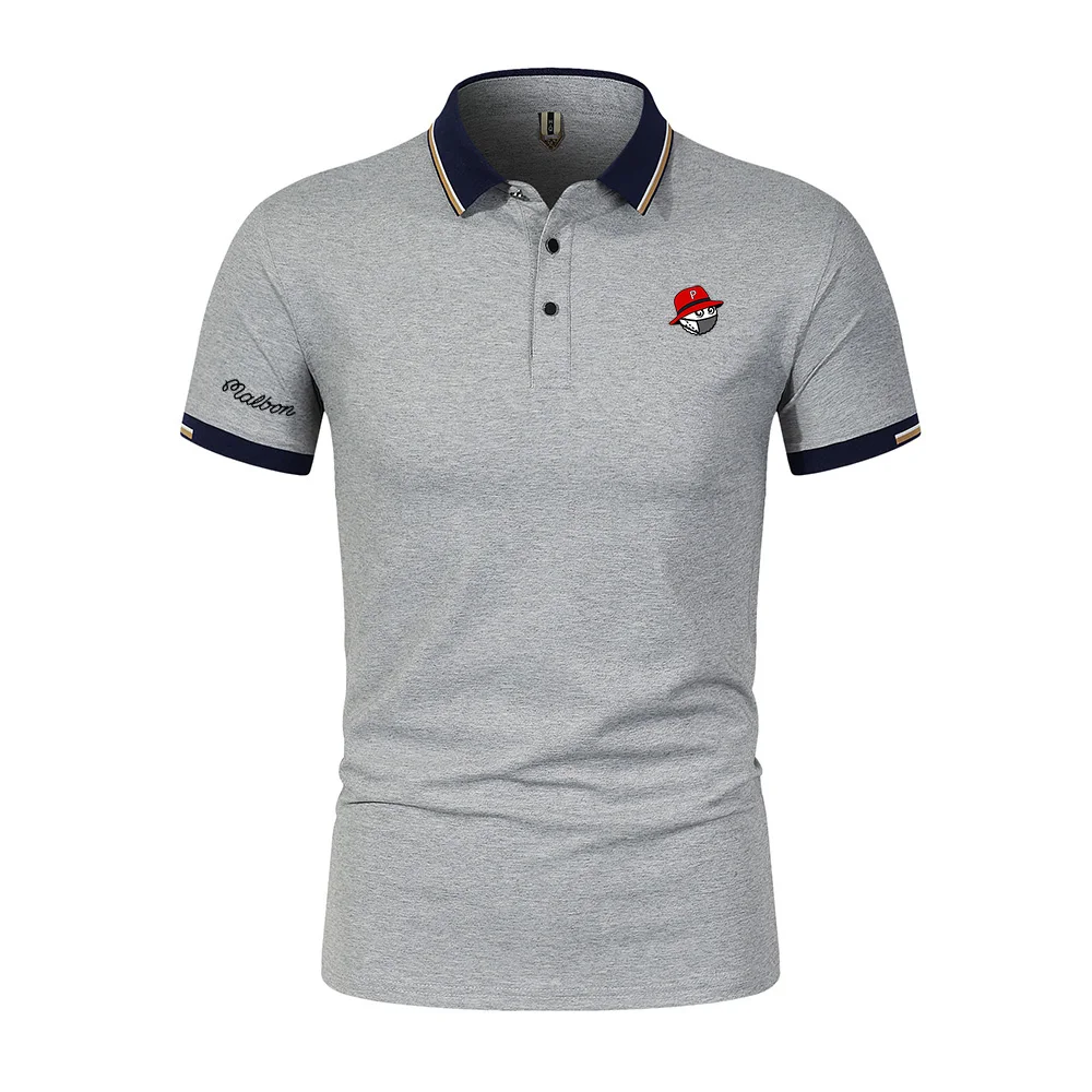 Golf Shirts Men fashion casual Short Sleeved T-shirt Golf Clothing Spring Summer Men's Lapel Polo Shirt Quick Drying Breathable