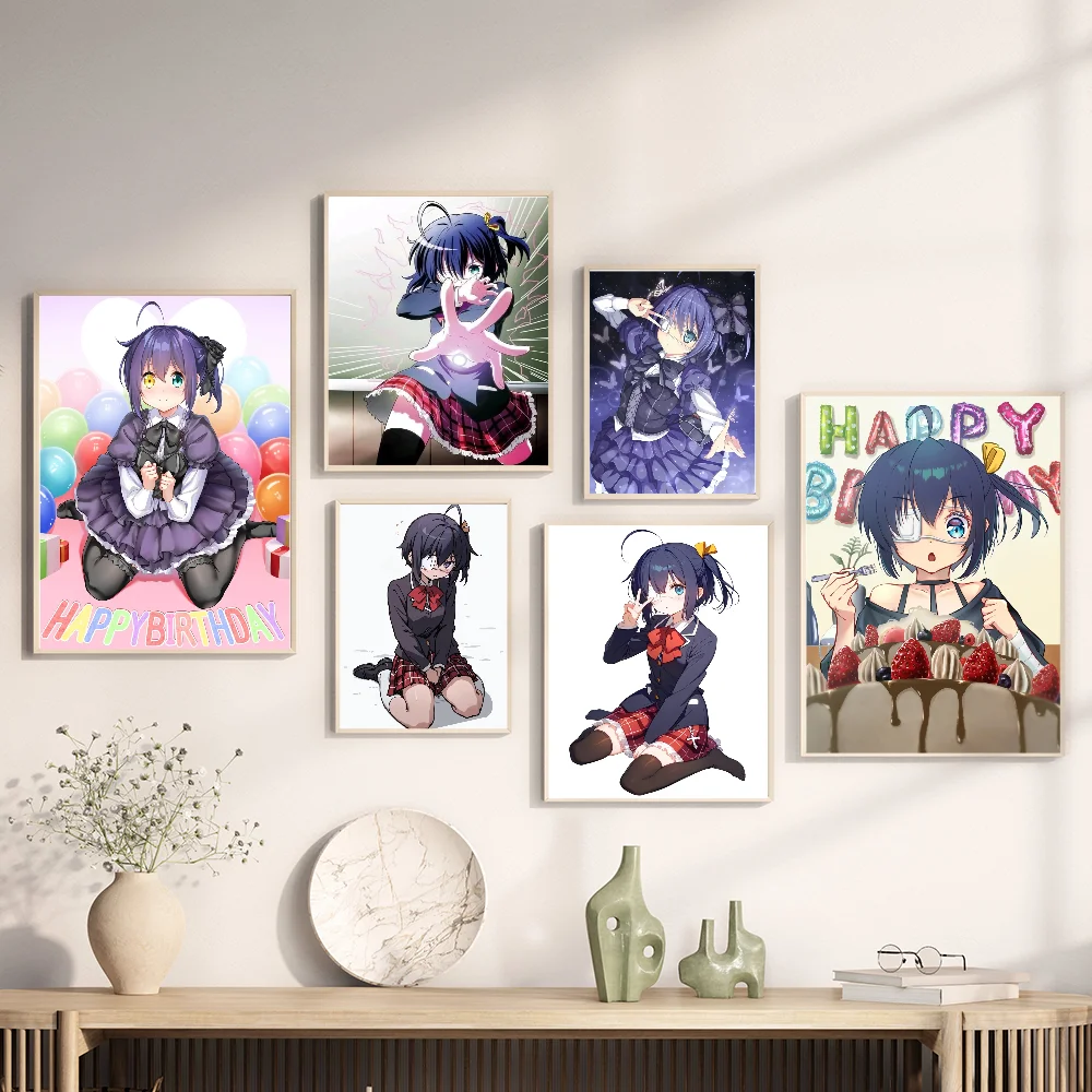 Chuunibyou Demo Koi Ga Shitai Rikka Takanashi Vintage Posters Sticky Room Home Bar Cafe Decor Kawaii