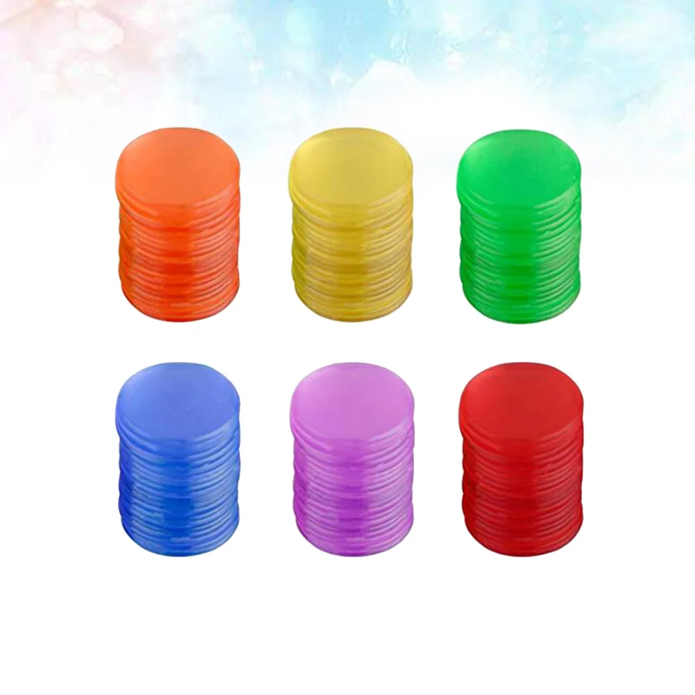 

120pcs 19mm Transparent Counters Counting Bingo Chips Plastic Markers Bingo Supplies Pro Count Bingo Chips for Bingo Game Cards