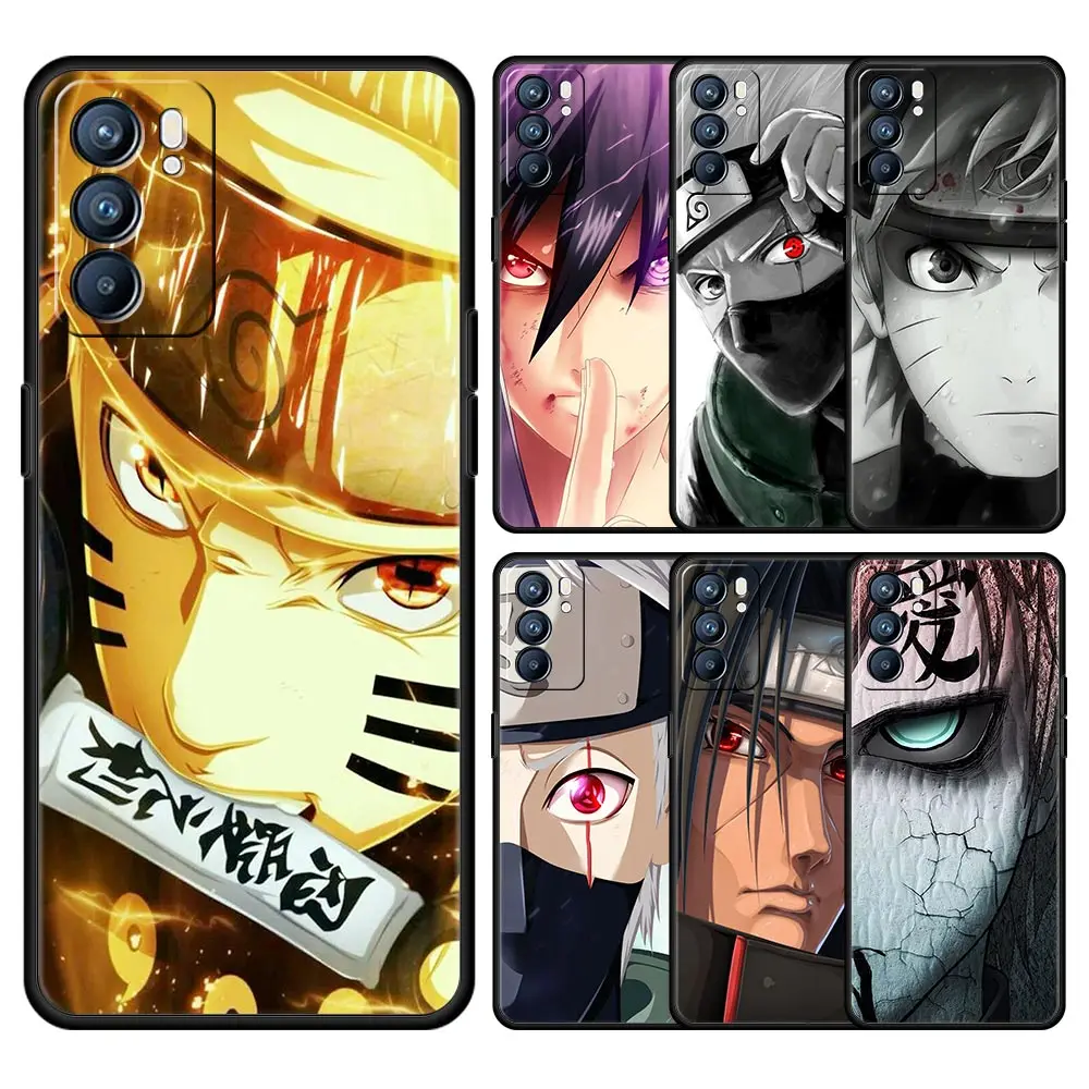 

Naruto Kakashi Sasuke Uchiha Phone Case For Oppo Reno7 SE Reno6 Z 5G Find X5 Pro A54 A53 A52 A9 2020 A95 A16 A76 A74 A12 Cover