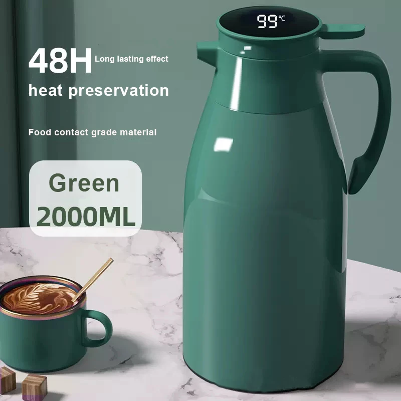 

2L Coffee Thermal Kettle Stainless Steel Vacuum Flasks Office Thermos Bottle Insulation Kettle Hot Water Thermos Pot