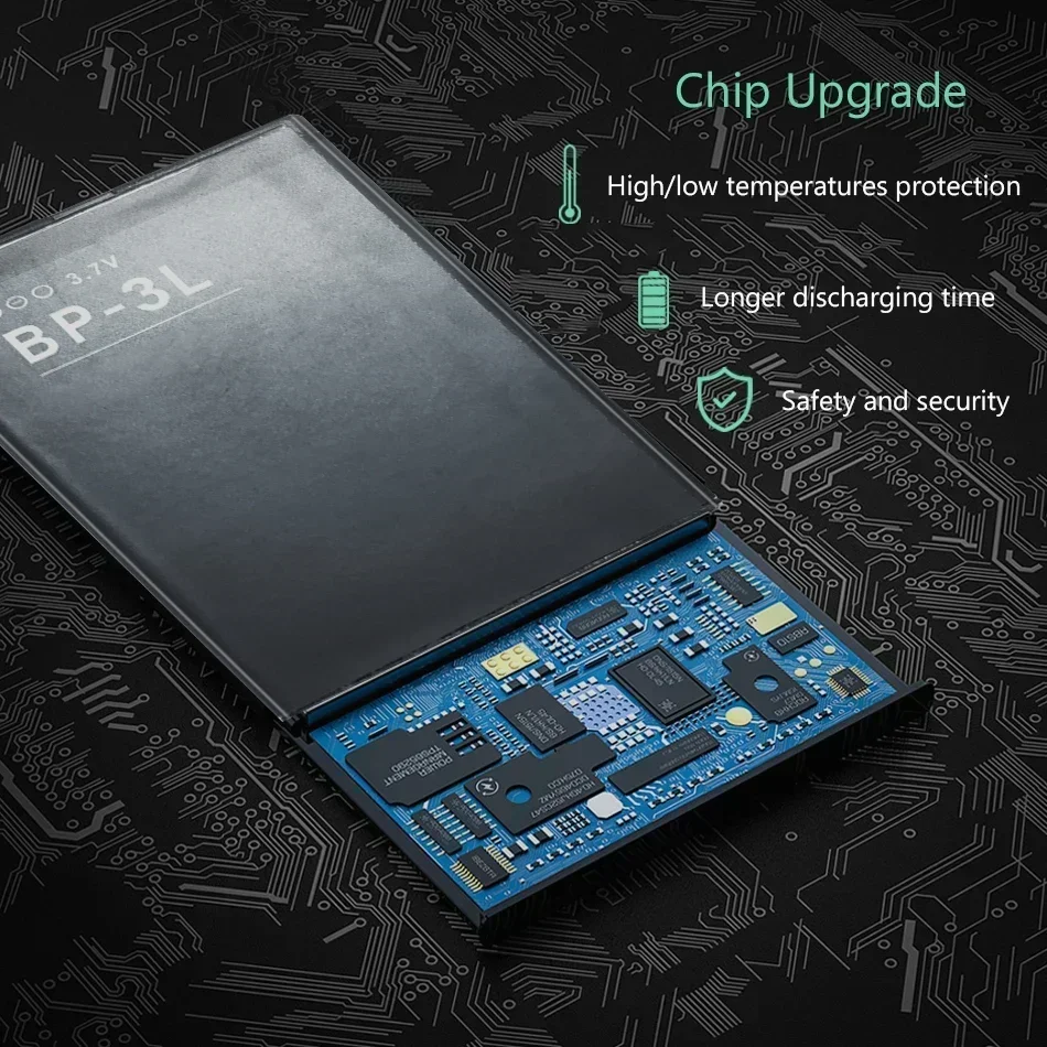 Перезаряжаемые аккумуляторы для мобильных телефонов BP-3L Nokia Lumia 510 303 603 610 710 3030 900 505