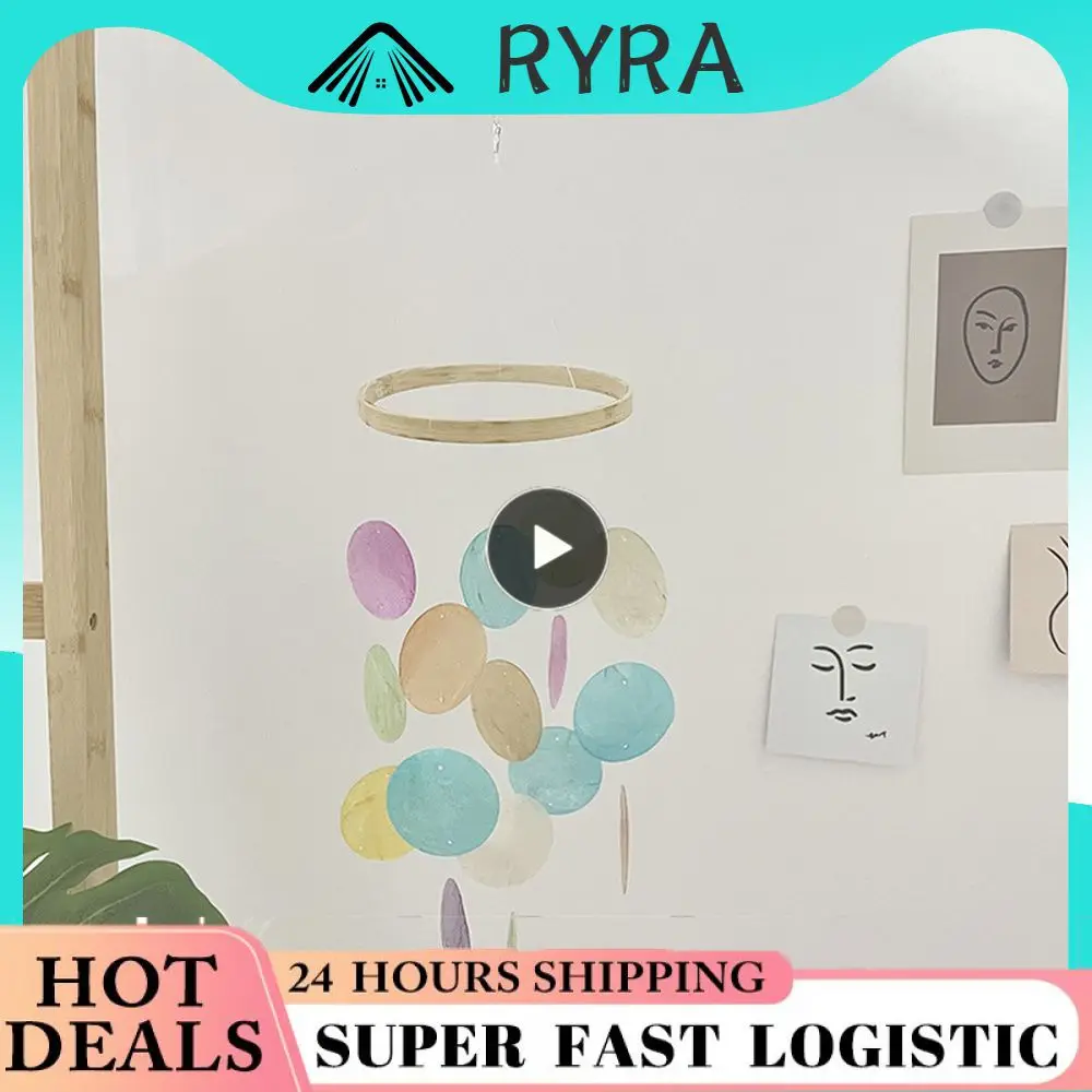 

Chime Ornaments Manual White/color Diy Wind Chime Home Wooden Shell Decoration Wind Chime Garden Supplies Decoration Wind Chime