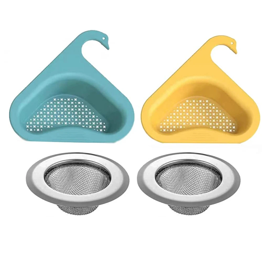 

Pack of 4 Sink Strainer Basket Avoid Clogged Sink Filters Bath Long Hair Filter