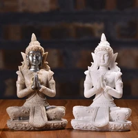 sculpture sandstone small sitting buddha resin crafts creative home decoration ornaments gifts