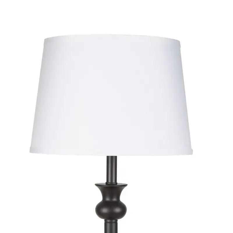 

Metal Table Floor Lamp with White Shade