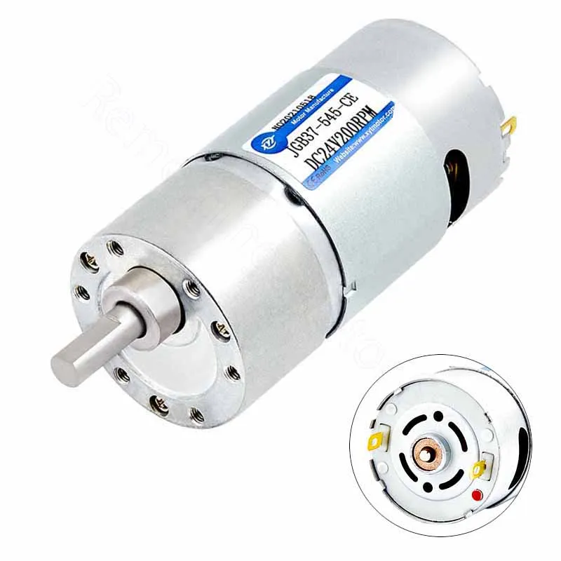 Купи DC 12V 15W Gear Motor 7-960RPM CW CCW Speed Reduction Gearbox Motors JGB37-545 Electric Engine DIY Accessories Car Boat Model за 1,060 рублей в магазине AliExpress