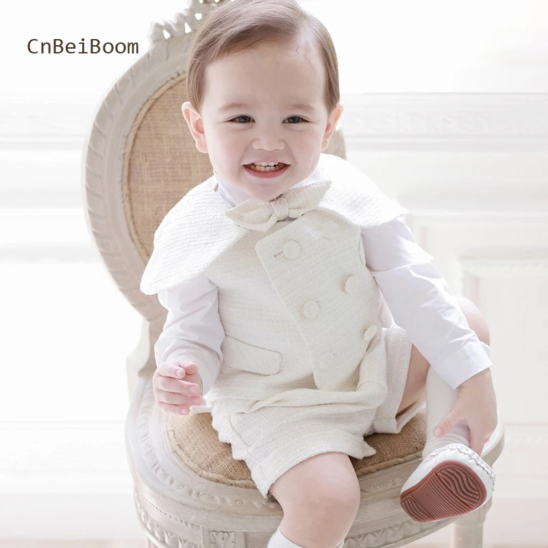 Vest Shirts Shawl Shorts Bowtie Outfits Kids Birthday Boutique Dress