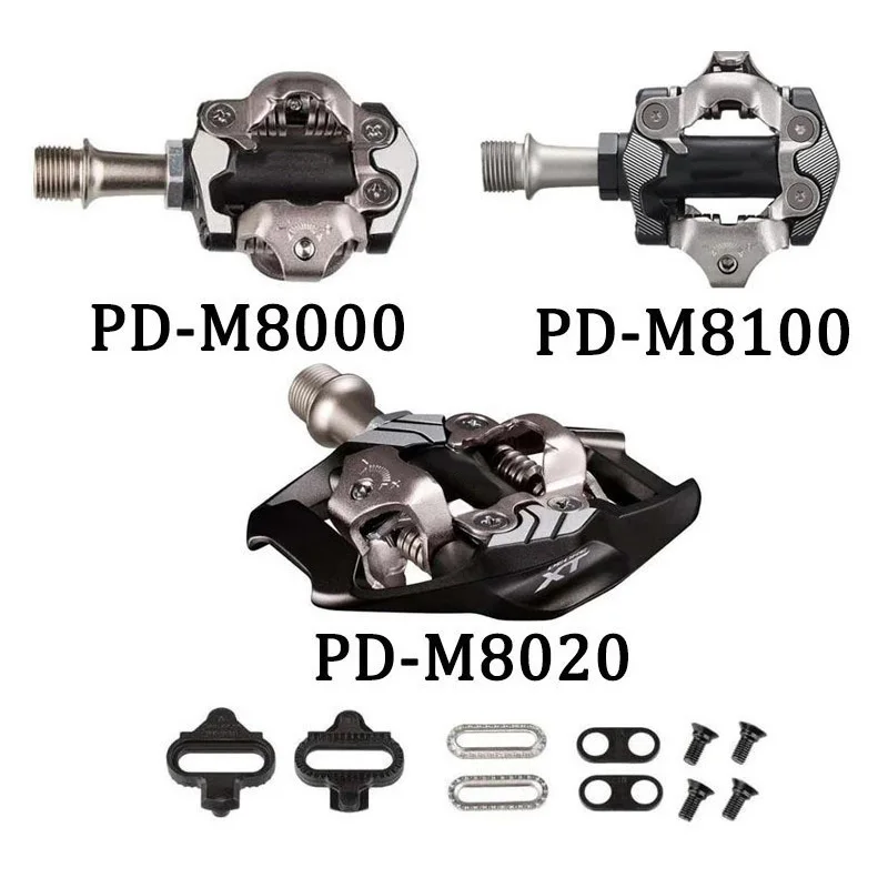 Original DEORE XT PD- M8100 MTB bicycle pedal Professional competition M8000/M8020 Self-Locking SPD with cleats pedal images - 6