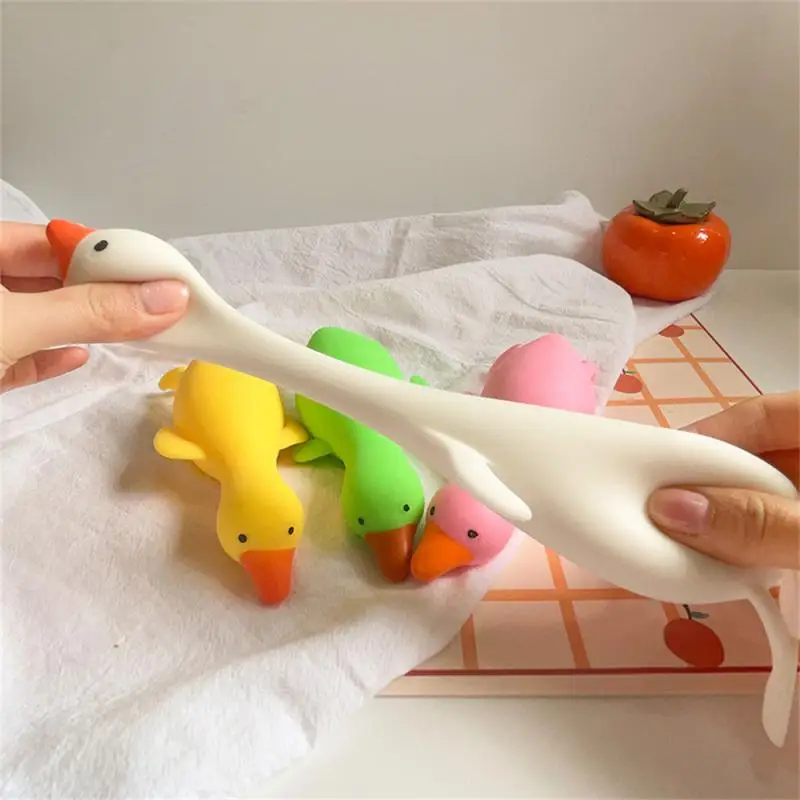 

Stress Reliever Slow Rebound Toy Big White Goose Creativity Decompress Soft Doll Toy Pinch Music Gift Transform At Will Funny