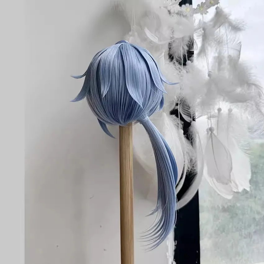 Игра Genshin Impact Kamisato Ayato ролевая Cos ручная работа синий Стайлинг волос 1/3 1/4 1/6