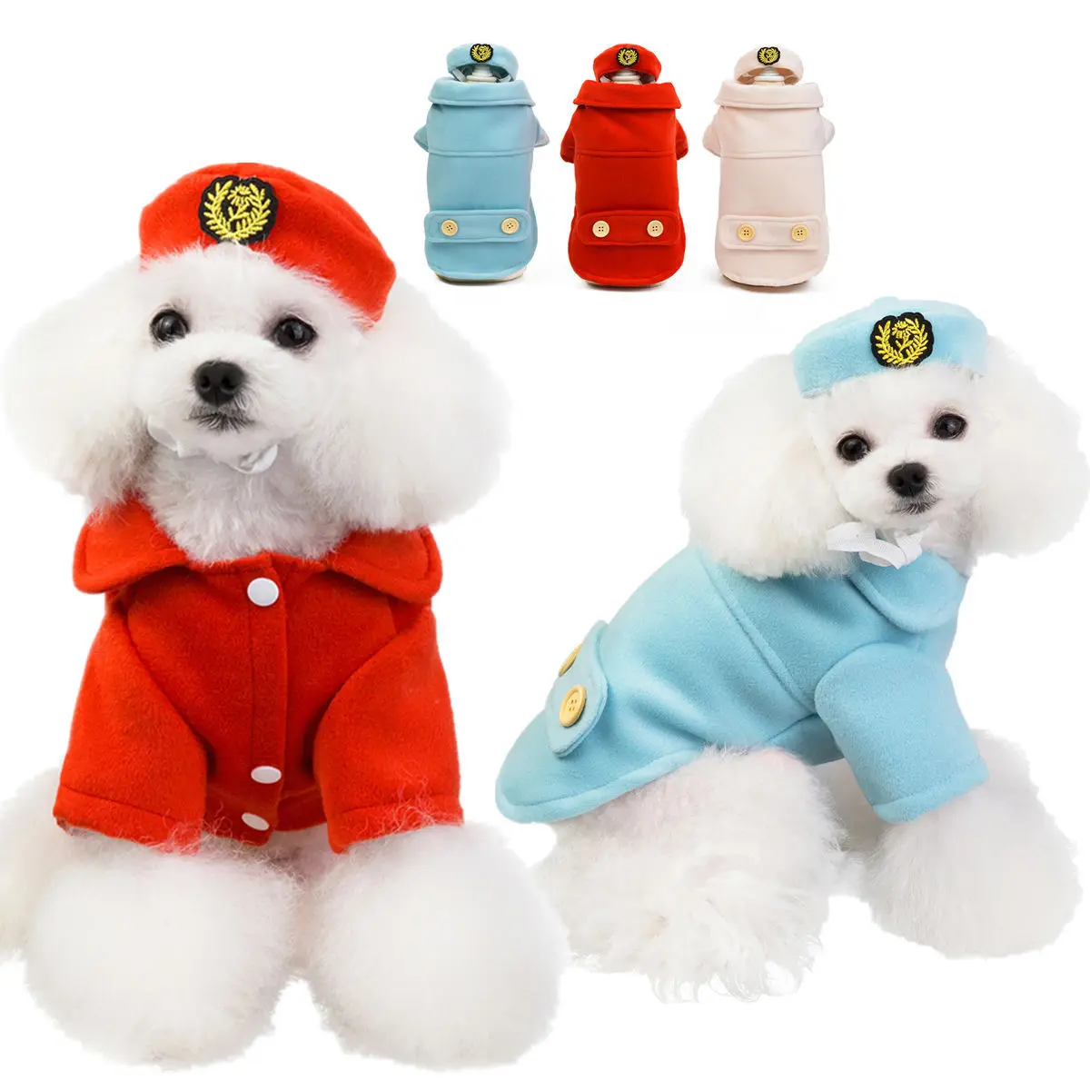 

Woolen Winter Dog Clothes With Fur Collar Puppy Yorkshire Dogs Jacket Coat Clothing For Small Medium Pet