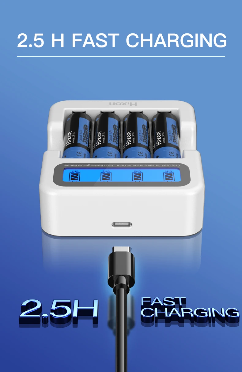 Литиевая аккумуляторная батарея 1 5 В 3 А 3500 МВтч AA