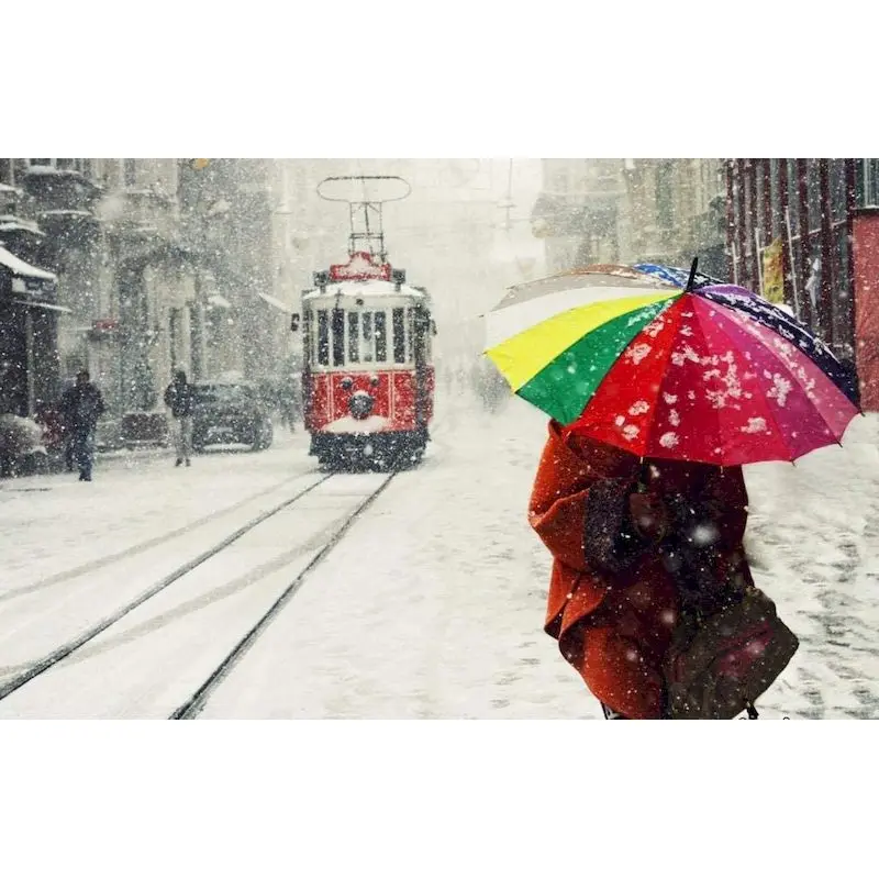 

GATYZTORY DIY Painting By Numbers Snow Street On Canvas Oil Paint By Numbers Frameless Digital Hand Painting Adults Kit Home Dec