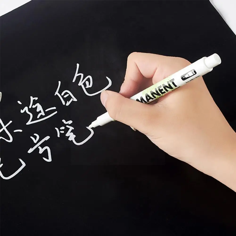 

1pc Highlighter Marker Pen White Graffiti Waterproof Plastic Oily Gel Pen For Writing Drawing Stationery School Supplies J5r6