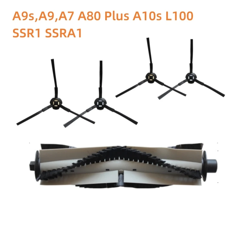 

5 шт./набор, основная боковая щетка для ILIFE A9S A9 A7 A80 PLUS A10S L100 Silvercrest SSR1 SSRA1