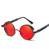 classic gothic steampunk sunglasses women brand designer vintage round metal frame sun glasses female male high quality uv400