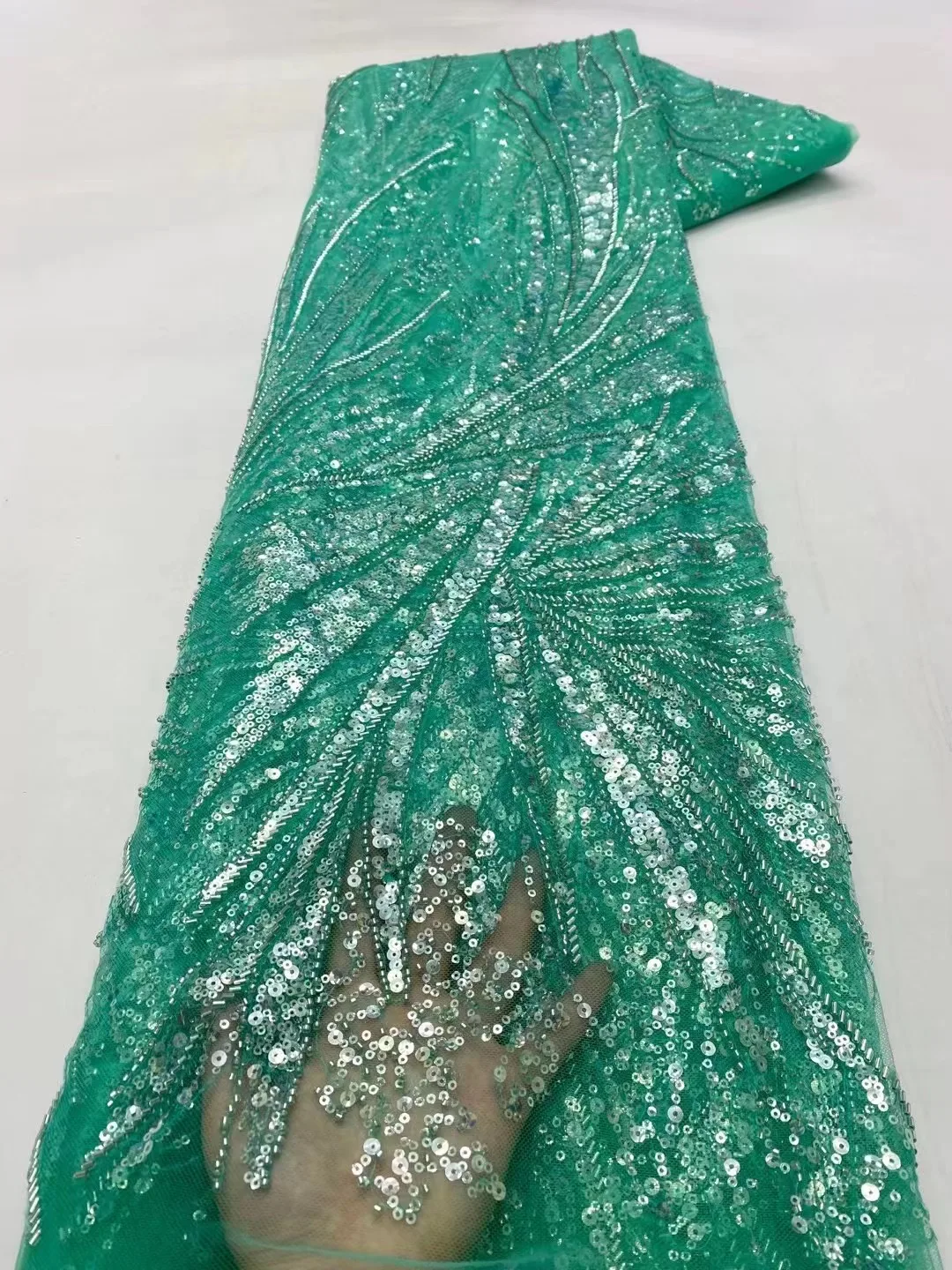 

Высококачественная вышитая бисером ткань Африканская Нигерия кружево с камнем французское Тюлевое Сетчатое кружево для вечерних платьев. Свадебвечерние