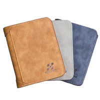 new card holder mens wallet fashion card holder coin purse business wallet casual bifold pu leather short wallet