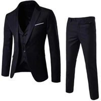 3pcsset luxury mens suits set grey formal blazer pants vest marriage tuxedo male business suit set terno wedding mens suit slim