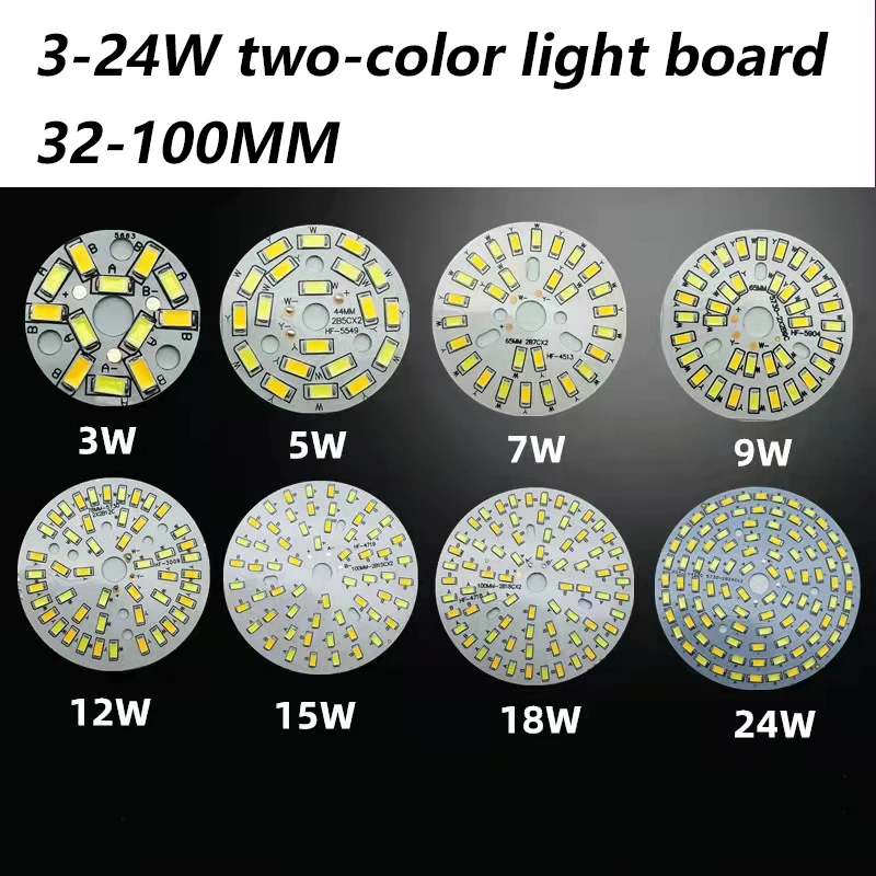

DALCAN 1pc 5730 SMD Bulb Lamp Two Color 3W 5W 7W 9W 12W 15W 18W With Round Led Light Board .