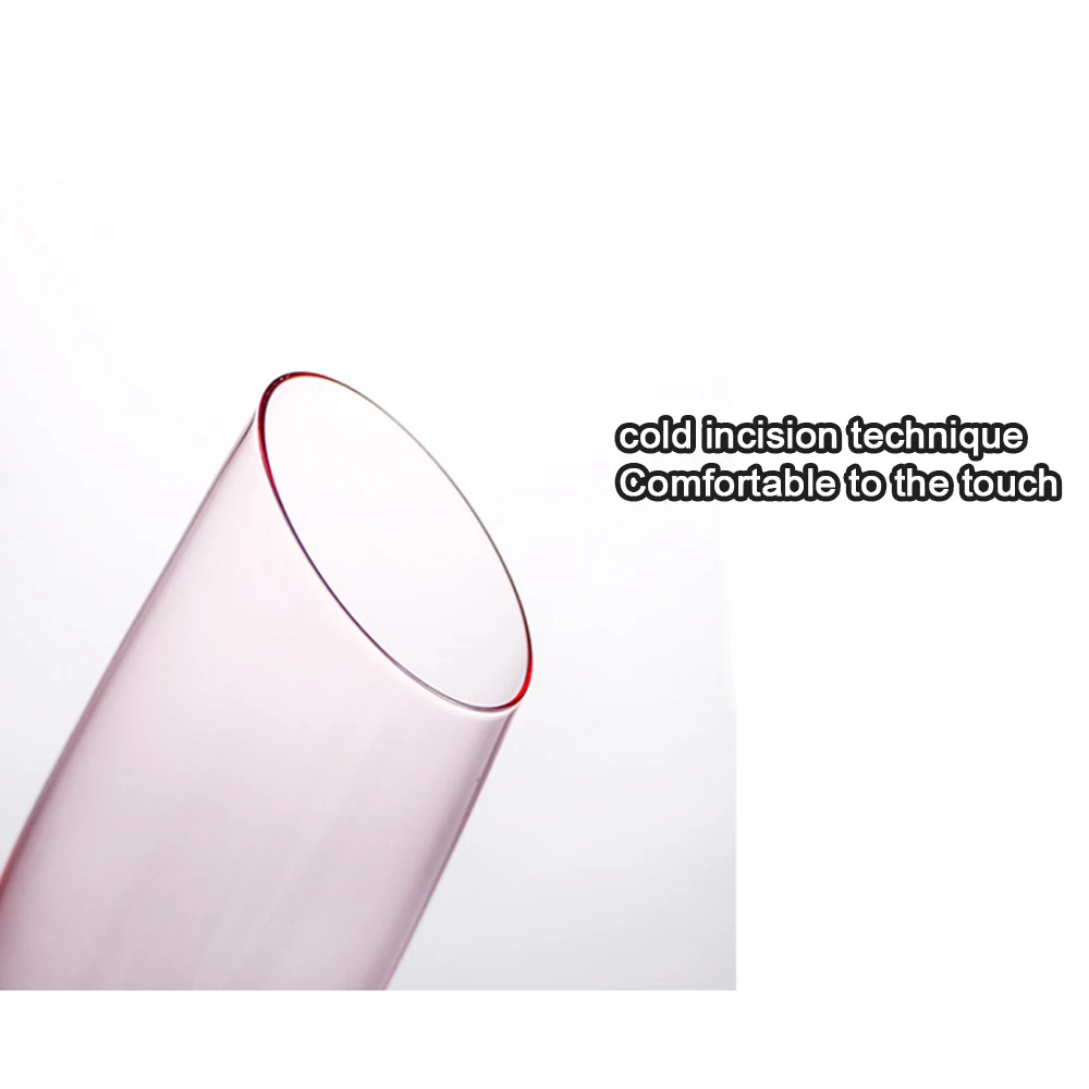 (Логотип может быть выгравирован) Розовый высококачественный хрустальный бокал