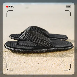 Summer Beach Casual Style Flip Flops For Men Black Hombre Fashion Slippers Portable Waterproof Daily Outdoor Dress
