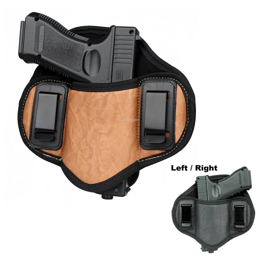 

Concealed Carry IWB Gun Holster Hunting Pistol Pouch PU Leather for Glock 17 19 23 32 Sig Sauer P250 P224 Beretta 92 Taurus
